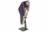 Amethyst Geode With Metal Stand - Uruguay #152388-4